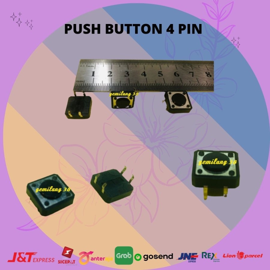 SWITCH PUSH ON OFF 4 PIN SAKLAR