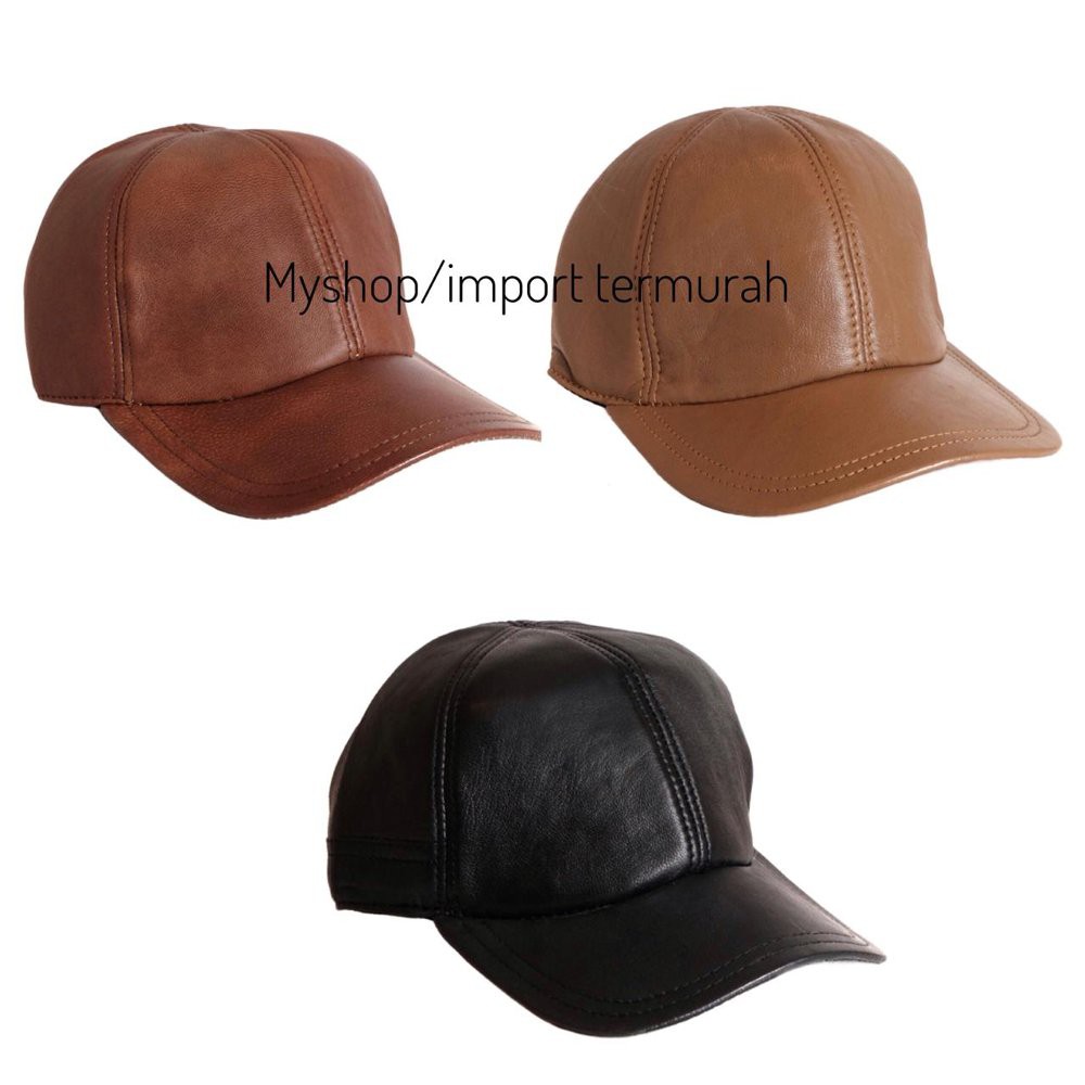 Produk Top Kulit Asli - Topi Pria - Topi Import Kulit Asli Bergaransi