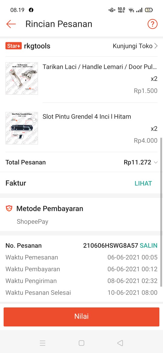 Tarikan Laci / Handle Lemari / Door Pull 4 Inci