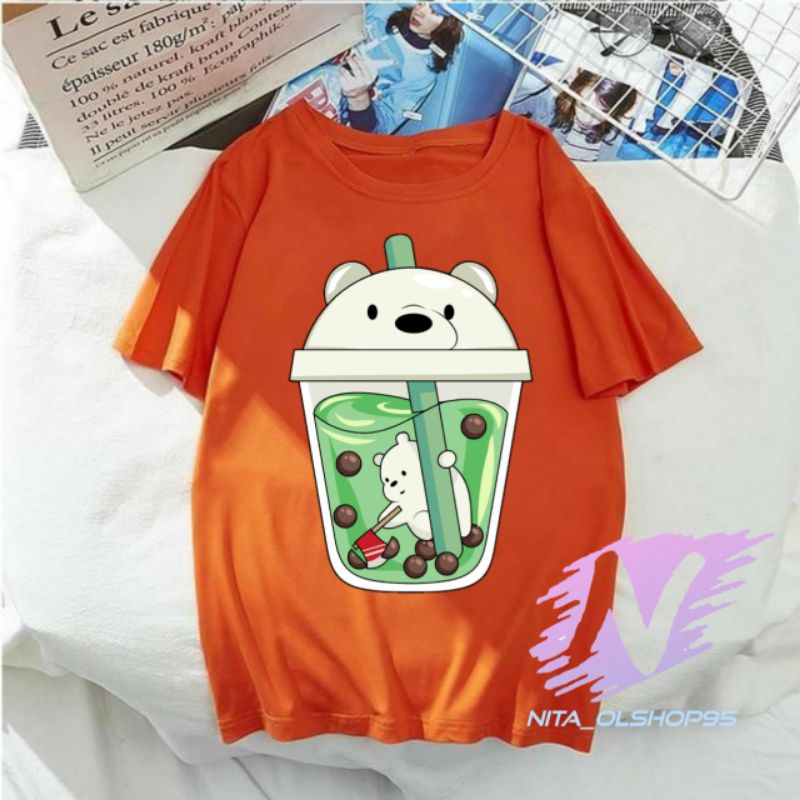 kaos anak animasi Boba we bare bears