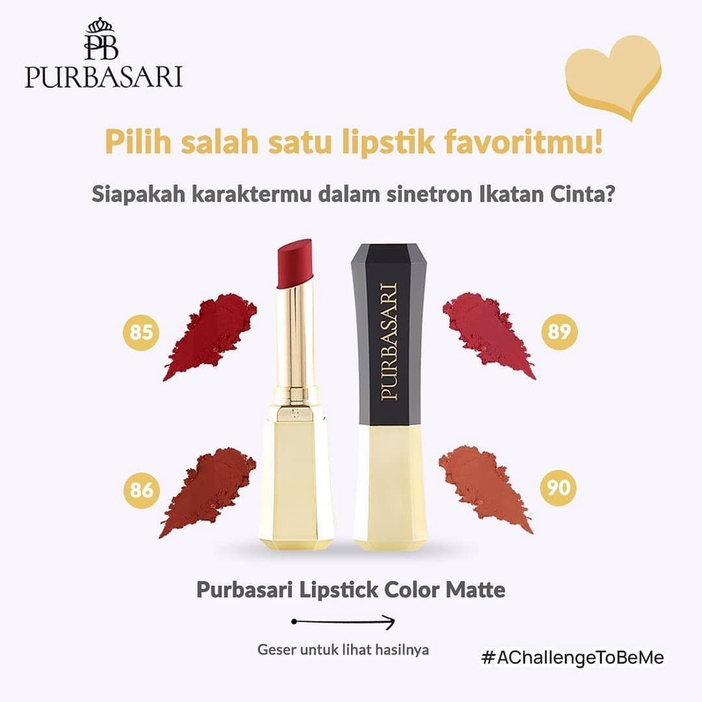 PURBASARI Lipstick Color Matte - 8gr ORIGINAL BPOM