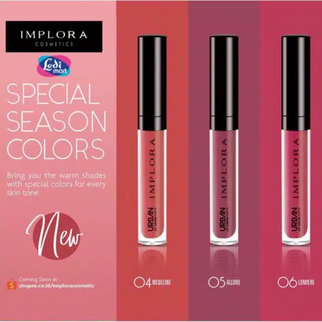 IMPLORA LIP CREAM  URBAN MATTE 12 WARNA ORIGINAL BPOM