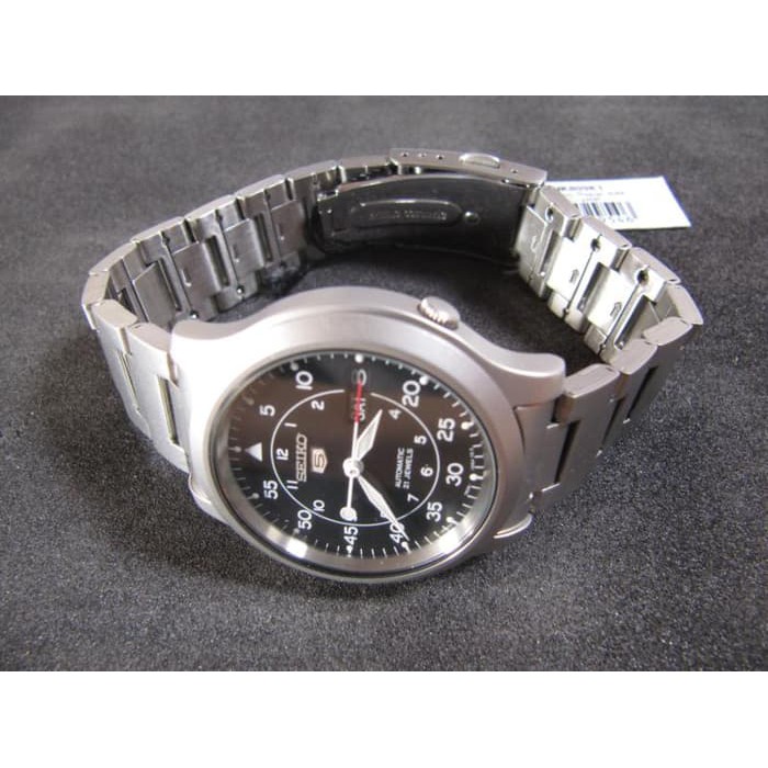 Seiko 5 Snk809K1 Automatic 21 Jewels Black Military Stainless Steel