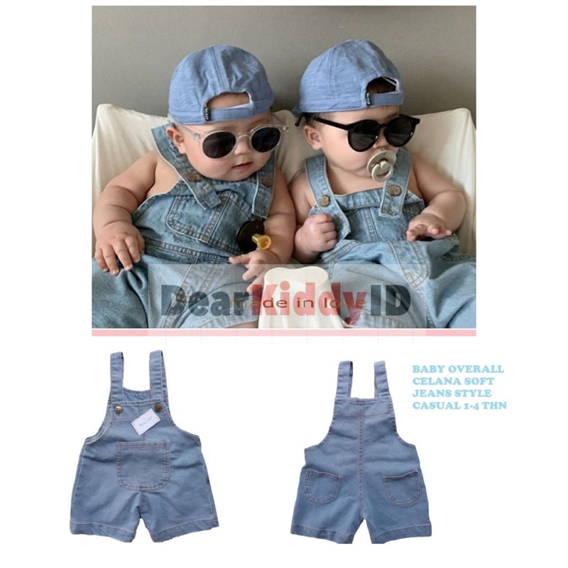 DK OVERALL JEANS PENDEK / OVERALL JEANS CELANA PANJANG / OVERALL PENDEK CORDUROY  Baju Kodok Bayi Anak Unisex