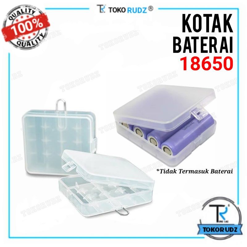 Kotak Baterai 18650 Li-iON Case Penyimpanan Batre Powerbak Senter Kipas Angin Mini  Best Quality