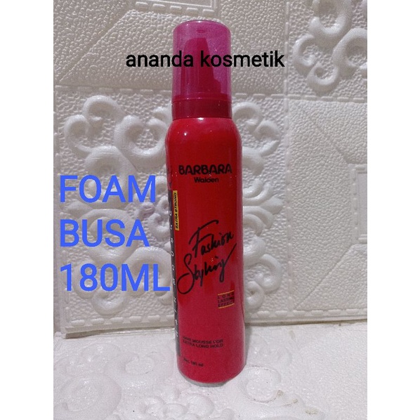 Hairspray barbara foam busa pengeras rambut 180ml extra stong hold/ BARBARA MOUSE MERAH