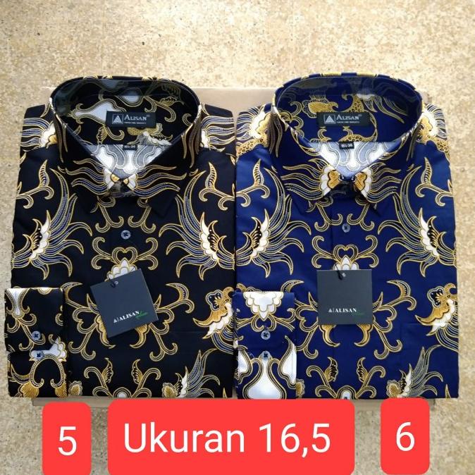 Kemeja batik Alisan lengan panjang original reguler fit uk 16,5