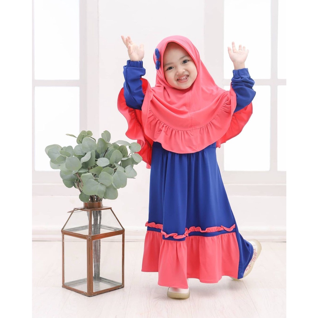 Gamis Anak perempuan gamis set anak Bayi Perempuan gamiset bayi perempuan gamis anak polos Umur 1-10 Tahun