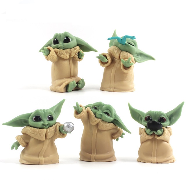 5 / 6Pcs / Set Mainan Action Figure Model Anime Disney Master Baby Yoda Darth Bahan PVC Untuk Hadiah Anak