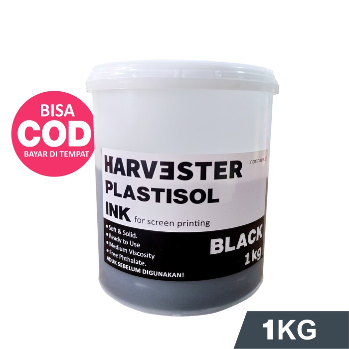 

Tinta Sablon Plastisol Harvester - Hitam