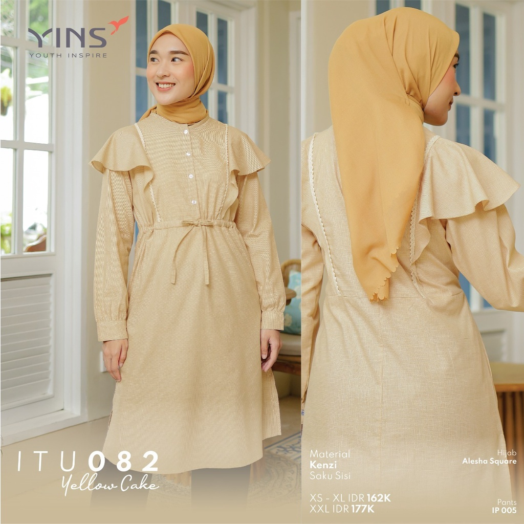 Inspire Tunik ITU 82 Bahan Kenzi Atasan Muslimah Kekinian Modern by Inspire bisa COD