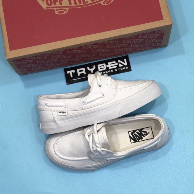 Vans Zapato Del Barco Full White