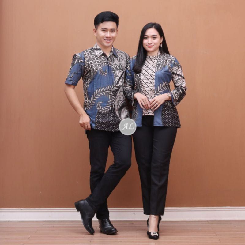 BAJU BATIK COUPLE KELUARGA sania ruflle ori ndoro jowi motif madu hijau