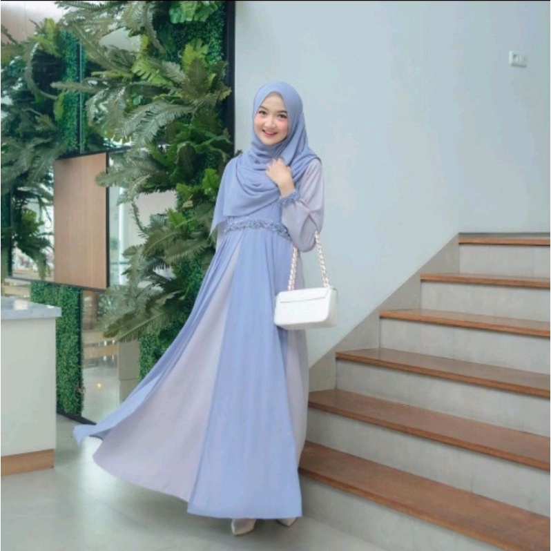 Aisygallery | suci Syar'i + khimar muslimah  | Gamis terlaris | Gamis kondangan