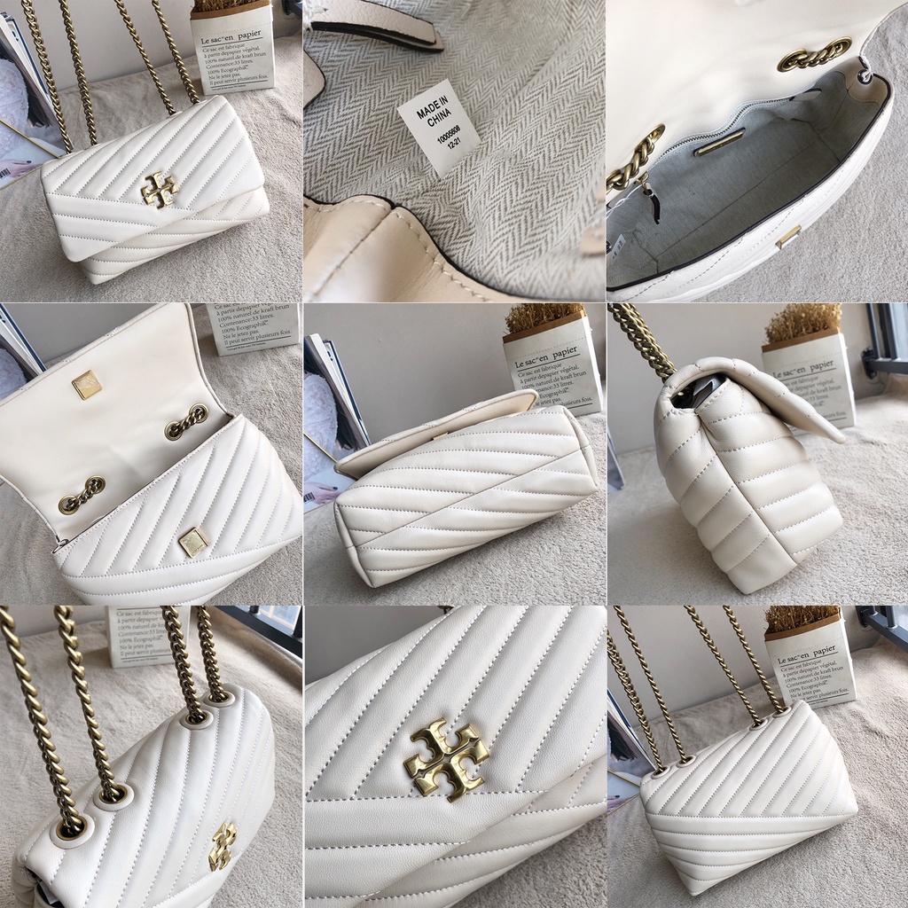 (SameDay Grab)  22cm Original TB sheepskin Kira Chevron 90452 Small ladies shoulder bag Crossbody bag