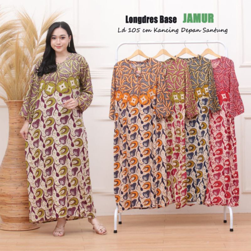 Longdres Batik Daster Batik Lengan Panjang Kekinian