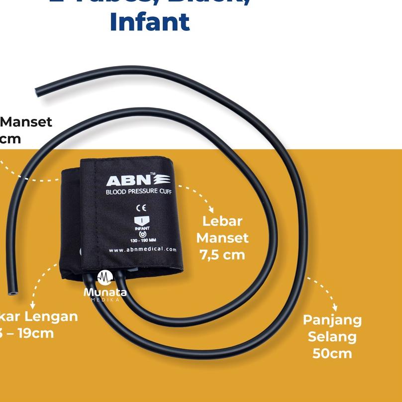 ◘ Manset Tensimeter ABN Infant Child Adult Large Warna Warni ☉