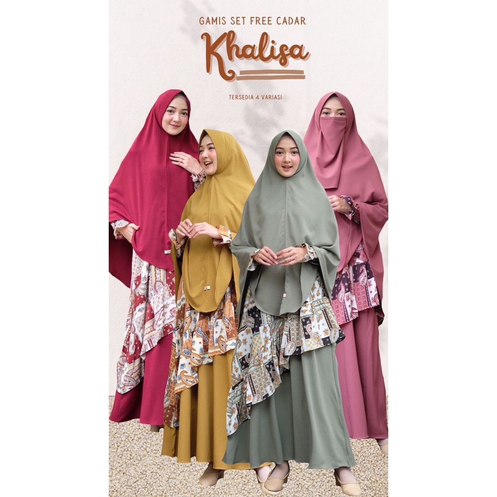 Khalisa Set by GeraiMika / gamis murah modern /gamis cantik kekinian