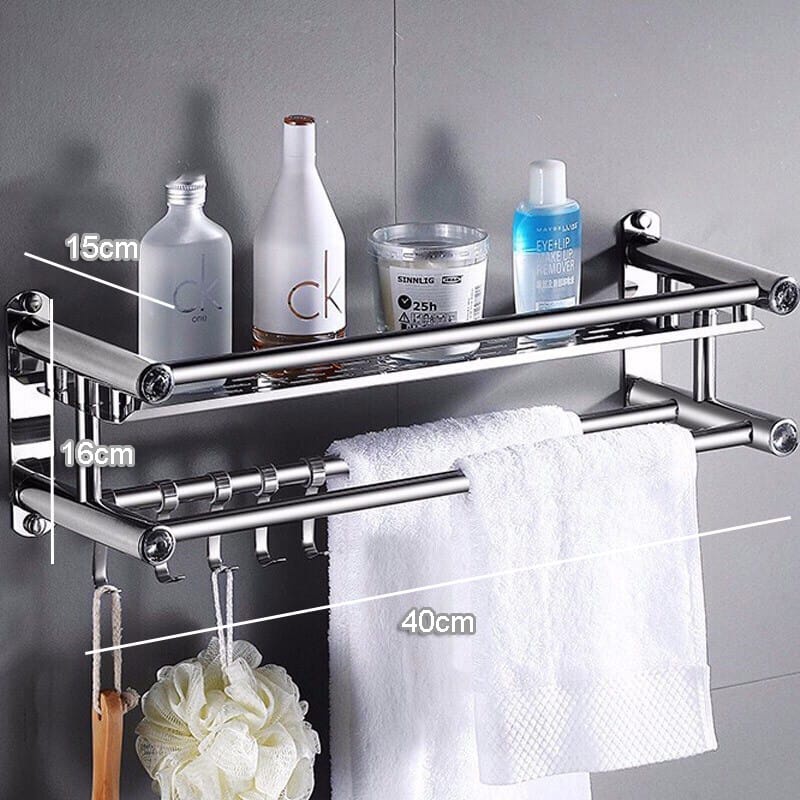 SHENAR GANTUNGAN HANDUK STAINLESS RACK TOWEL 2 SUSUN RAK GANTUNG SS ATAU STAINLESS STELL ORCHID RACK