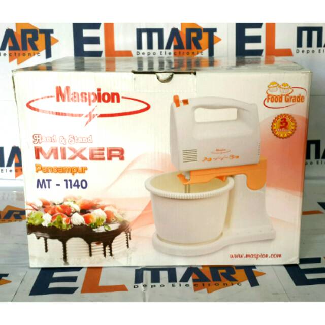 Maspion hand &amp; stand mixer MT 1140 MT1140  maspion mixer com