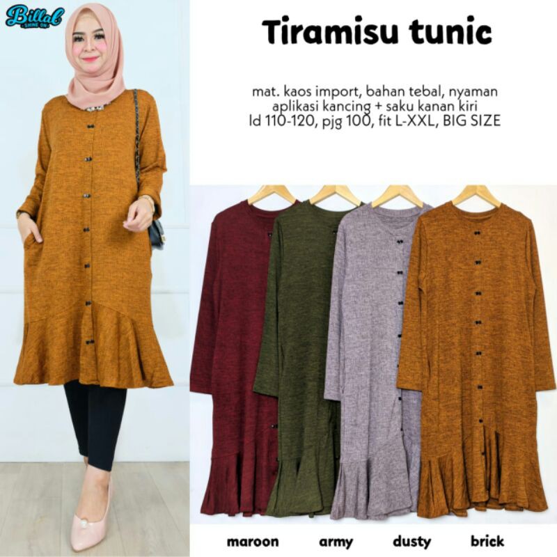 Tunik // Tiramisu Tunik By Billal // Tunik Bahan Kaos Import