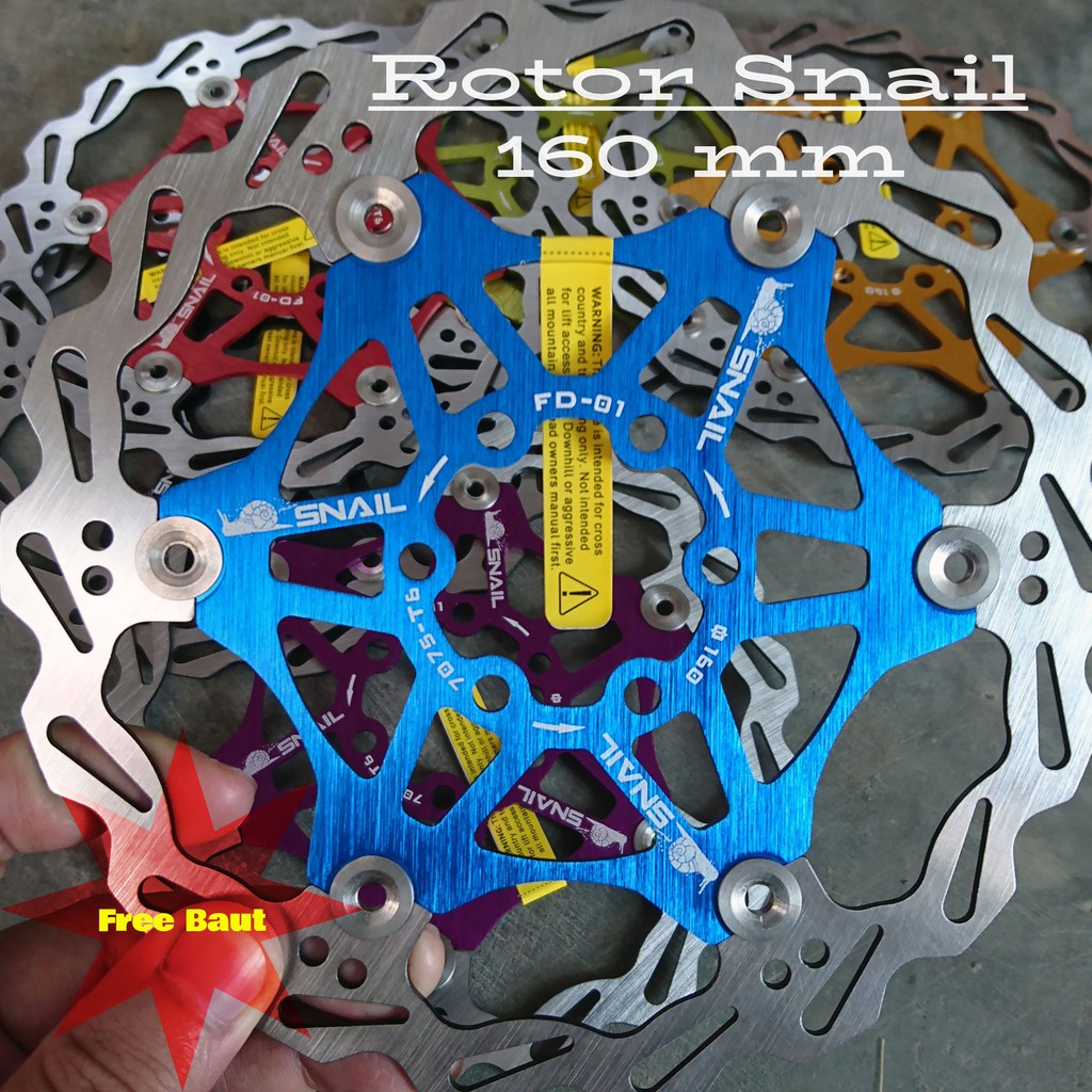 Floating Rotor Snail 160 mm 6 inch Disk Brake Piringan Cakram 6 bolts