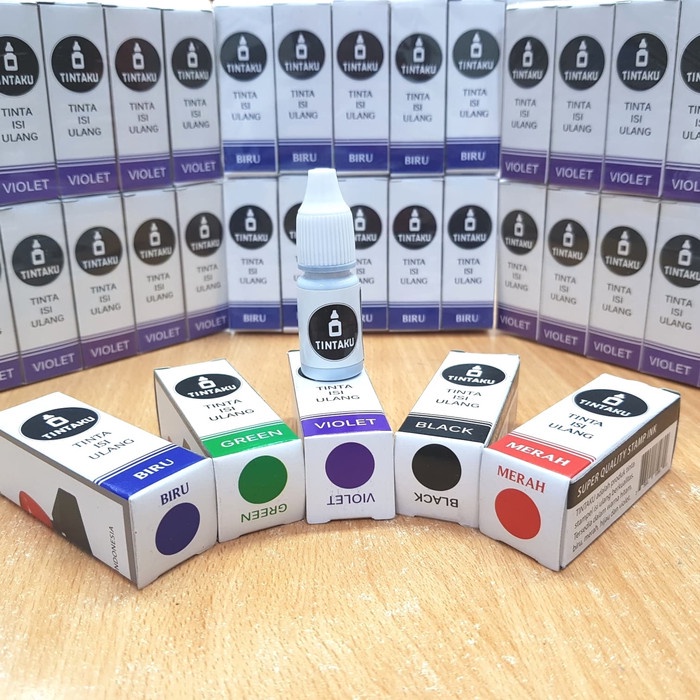 

Menyurat-Surat- Tinta Stempel Otomatis Botol Tanpa Bantalan - Biru -Surat-Menyurat.