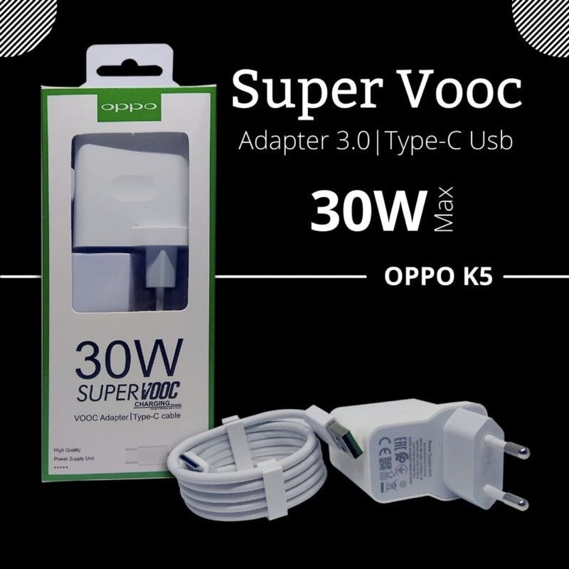 Charger Oppo 30W Supervooc Type C Original Fast Charging