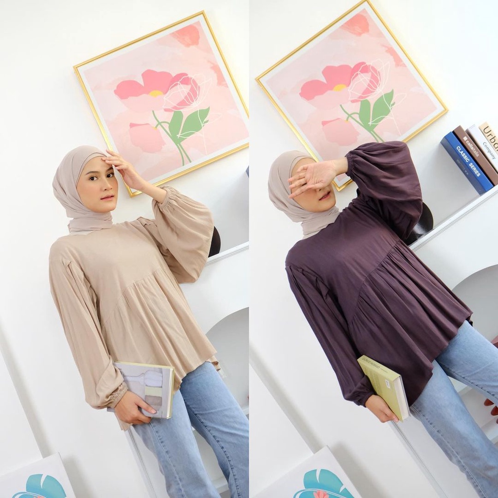 ALFAZZA STORE - CLOUDY BLOUSE  RAYON PREMIUM RANDOM - ATASAN WANITA - TERMURAH
