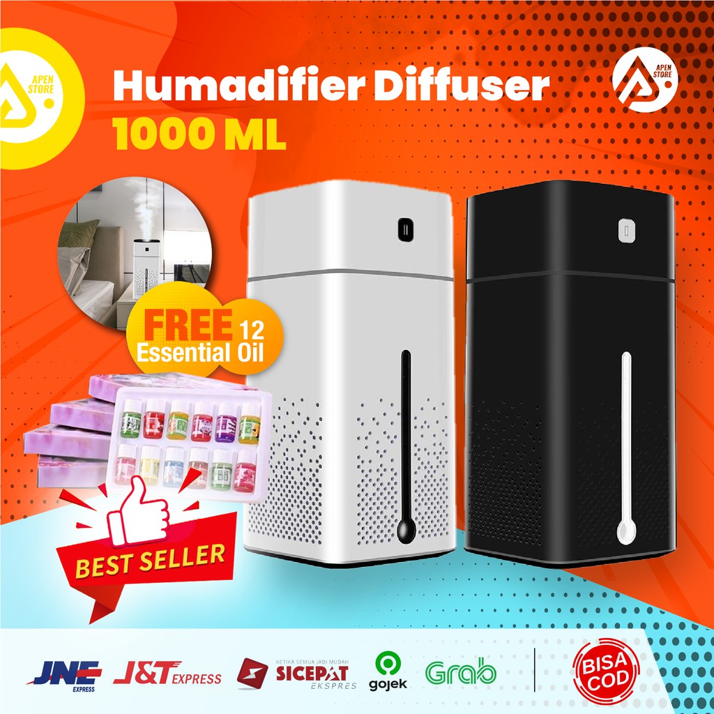 Air Humidifier 1000ML Disfuser Diffuser Pewangi Ruangan Aromaterapi Difuser Barang Unik - KS-600