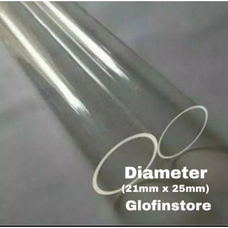 Pipa Akrilik Diameter 21mm x 25mm panjang 150cm