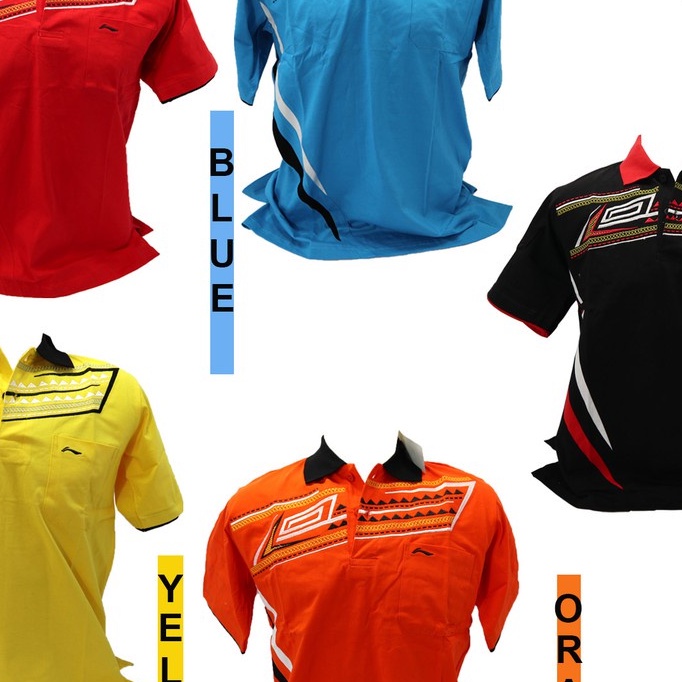 Kaos Kerah Bordir Lining Badminton Coach