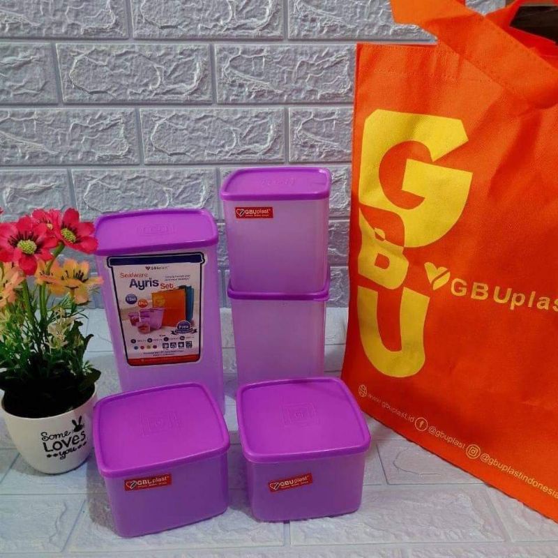 Food Storage Toples Ayris Set 5 GBU Plast Free Goody Bag