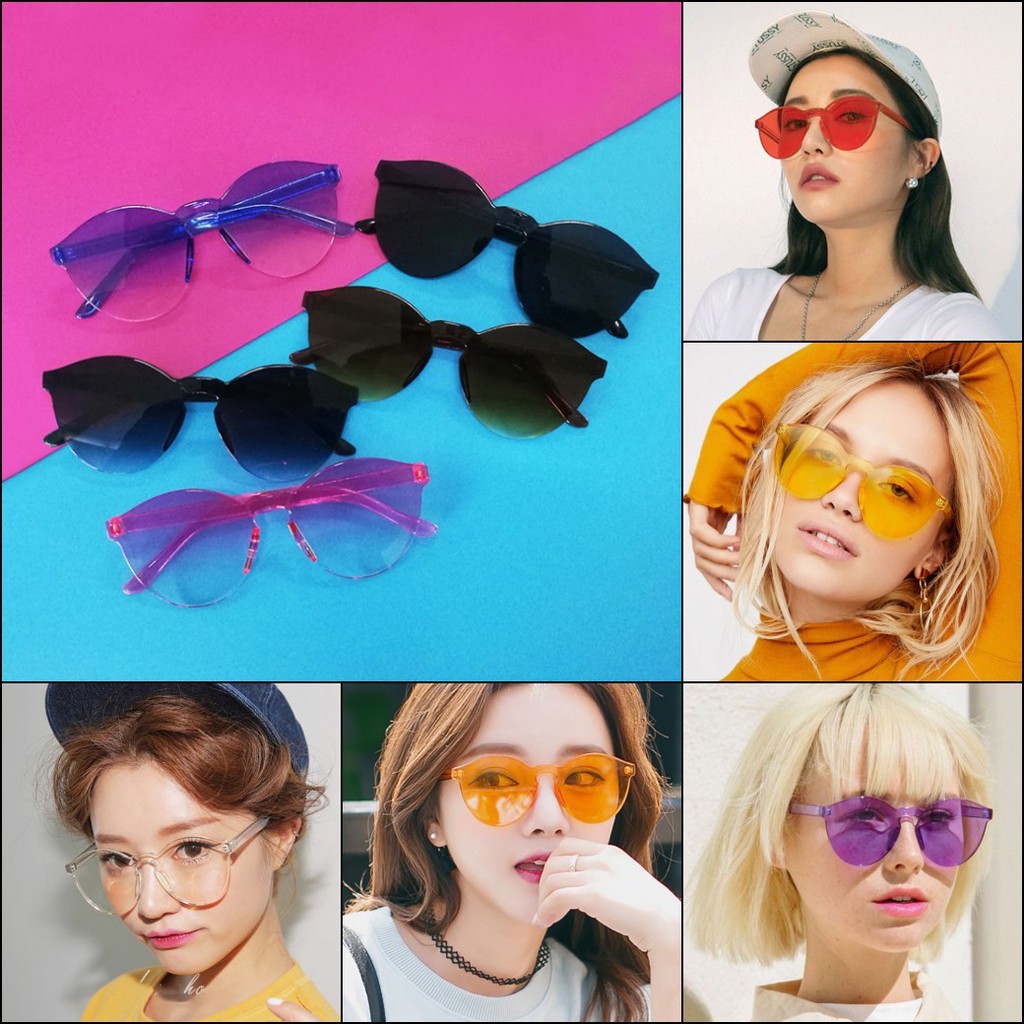 OVERFLOWS.ID Colorfull Eyeglasses Kacamata Fashion Jelly Wanita Pria Warna Warni Ala Korea