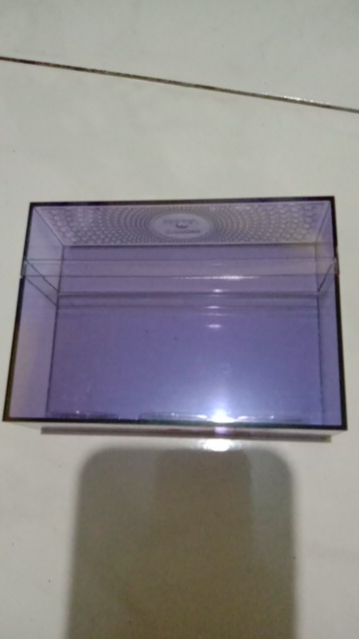 Kotak Asesoris Pernak Pernik ∭ Suvenir Ultah Mika Box Plastik Tebal Transparan Akrilik Biru / Ungu ♘