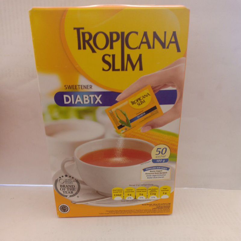 

TROPICANA SLIM/SWEETENER DIABTX per box isi 50 sachet