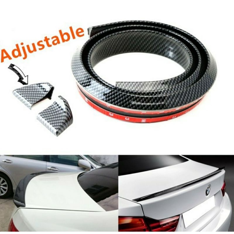 Universal Mobil Sedan / Mini Ducktail Spoiler Mobil - Lips Bagasi Belakang Carbon