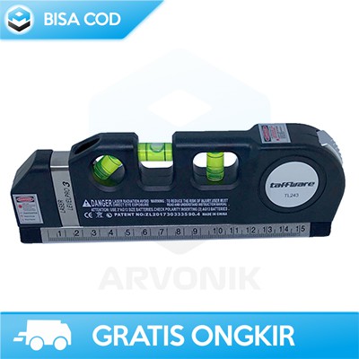 PENGGARIS LASER HORIZONTAL VERTICAL 250CM TAFFWARE LEVELPRO3 TL243