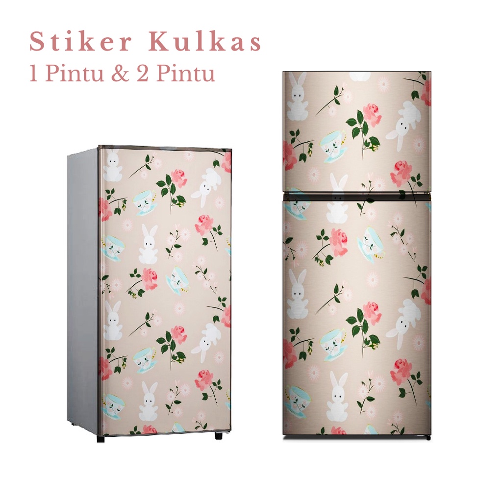 Stiker Kulkas 1 Pintu dan 2 Pintu motif Bunga Kode B-A30 - FX