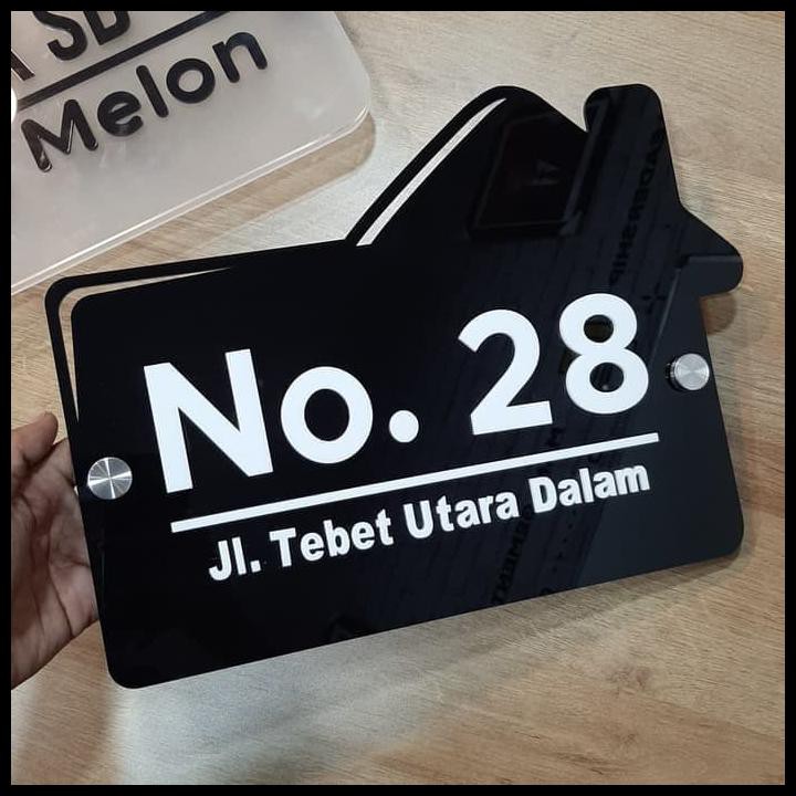 

Papan Alamat & Nomor Rumah Modern Eksklusif Acrylic Ukuran 30 X 18