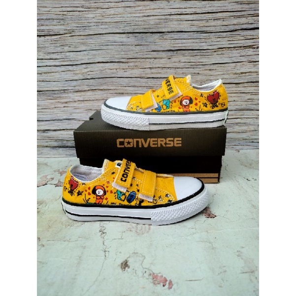 SEPATU ANAK CONVERSE BT21 YELLOW PREMIUM HIGH QUALITY CONVERSE ANAK KARAKTER