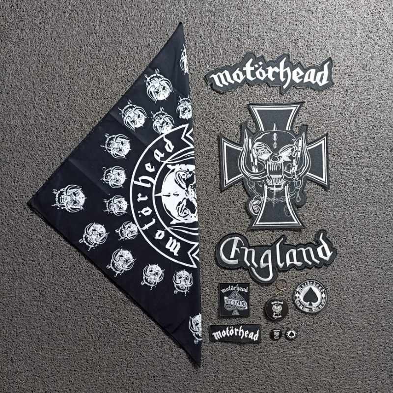 Backpatch Bordir Jahit  Motorhead Satu Set//Slayer Motorhead//Pin Button