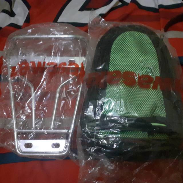 Behel original kawasaki klx 150 dan tas braket-bagasi