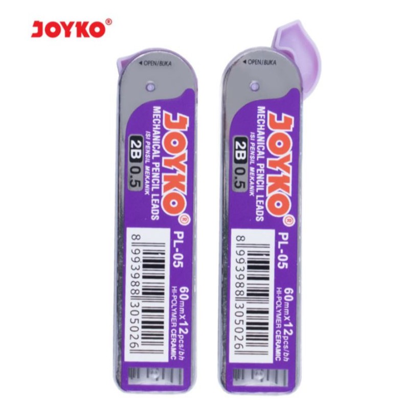 

ISI PENSIL MEKANIK JOYKO PL-05 0.5 mm / Pencil Lead Refill Pensil Mekanik Joyko 2B PL-05 0.5 mm