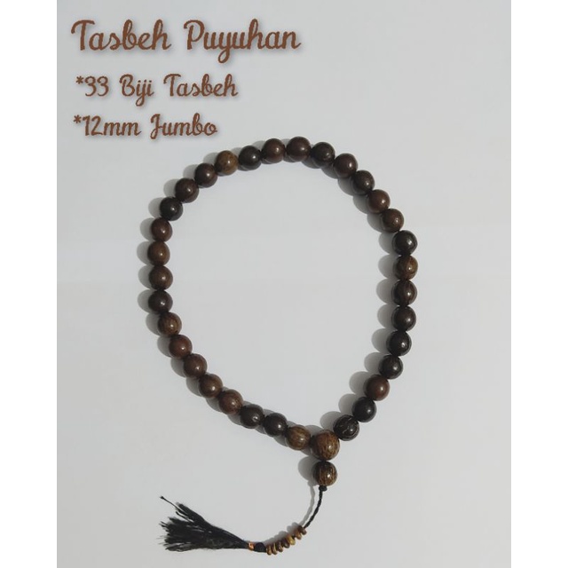 Tasbeh Puyuhan 33 Biji Ukuran 12mm