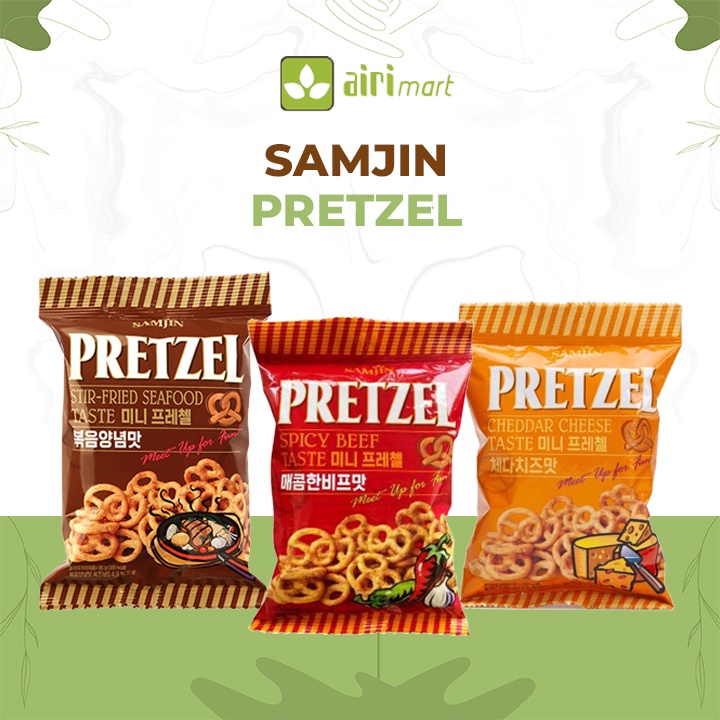 

Samjin Pretzel Snack Spicy Beef/Stir Fry Seafood 85 gr