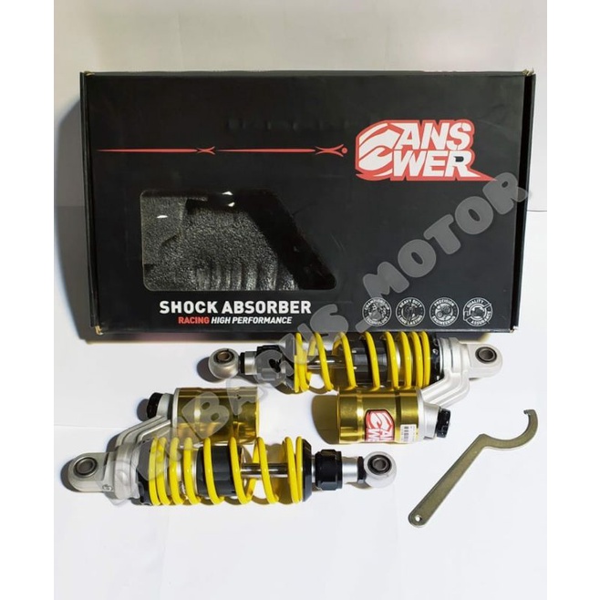 SHOCK BELAKANG ANSWER 008-270 MM YELLOW DAN GREY DOUBLE KLIK/SHOCK ORIGINAL ANSWER