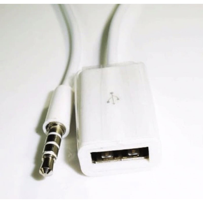 Kabel Aux Audio plug jack 3.5mm male to USB 2.0 Famele Adapter