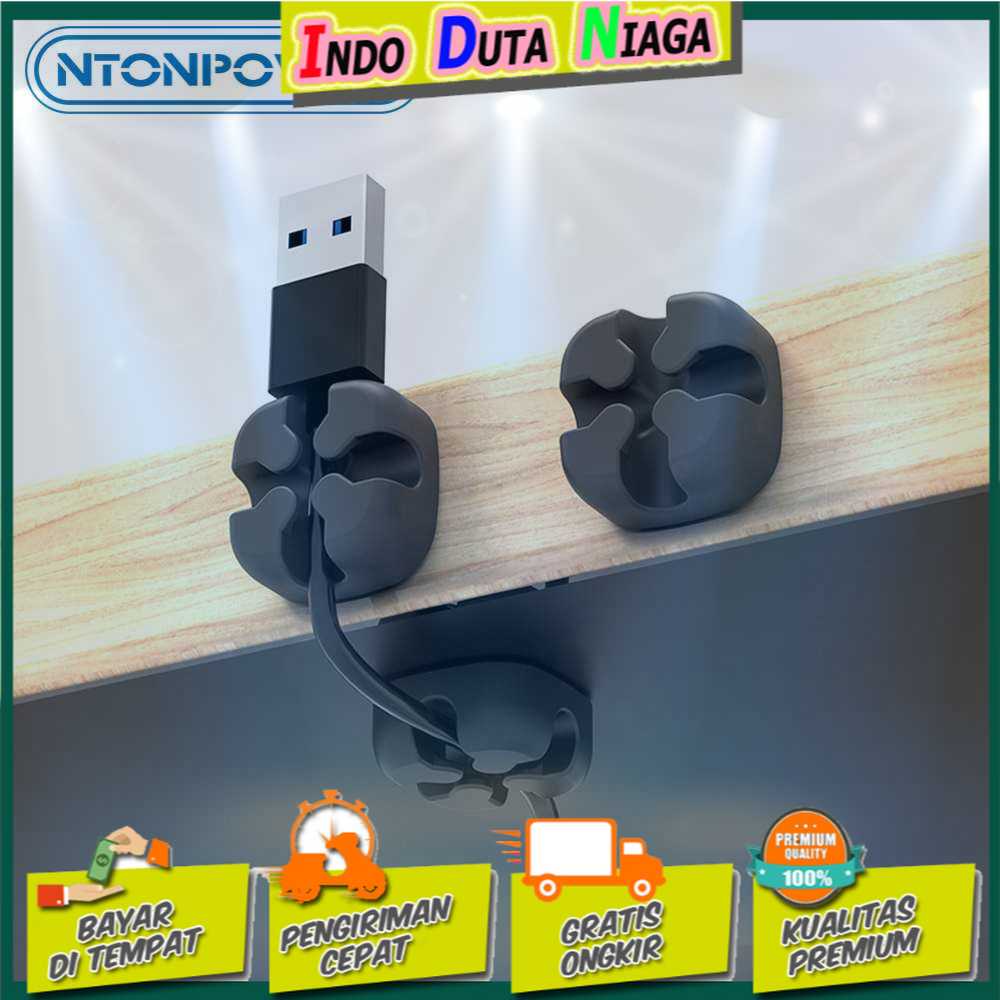 IDN TECH - NTONPOWER Cable Clip Cross Holder Manajemen Kabel 1Pcs - CMS-10