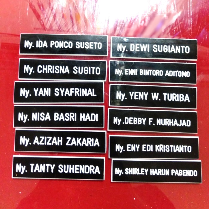 

Terbatas Name Tag Pns Doff Dan Hitam Putih Gravir Limited